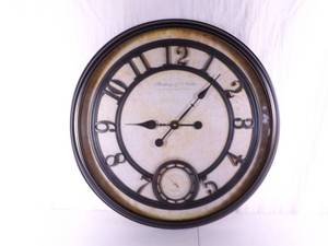 lot 28 image: Large 29 Diameter WORKING Sterling and Nobel Wall Clock