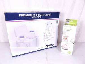 lot 43 image: NEW in Open Box DRIVE Premium Shower Chair and Bridge Medical Grab Bar