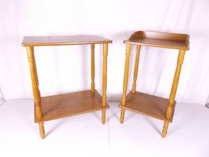 lot 56 image: 2 Turned Wood Small Side Tables