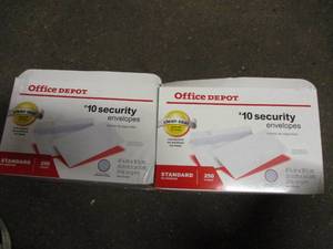 2 Boxes of Office Depot #10 Securit...