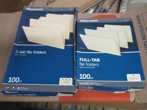 200 Office Depot File Folders...