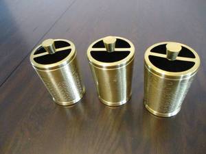 3 Metal Toothbrush Holders...