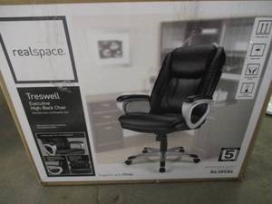 RealSpace High Back Leather Office ...
