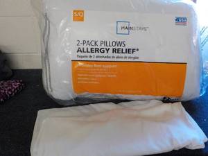 2 SQ Allergy Relief Pillows and se...