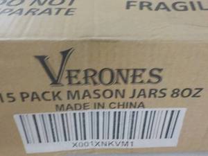 15 pack Mason Jars 8 oz...