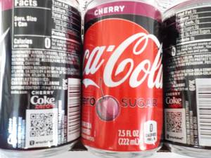 2 cases Coca Cola Cherry Zero Sugar...