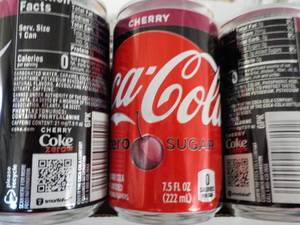 2 cases Coca Cola Cherry Zero Sugar...