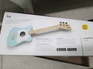 lot 8 image: loog mini green guitar for kids ...