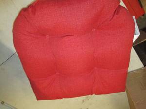 lot 13 image: red chair cushion ...