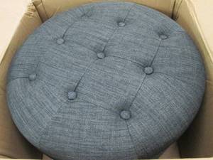 lot 24 image: convenience concepts round ottoman ...