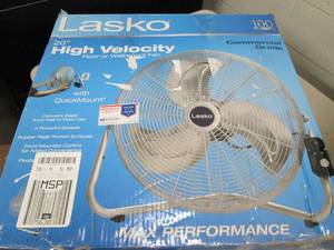 lot 46 image: lasko 20 inch high velocity floor o...