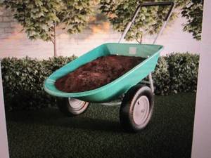 lot 60 image: 2-Wheeled Garden Wheelbarrow - Larg...