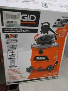 lot 72 image: rigid 6.5 hp 16 gallon wetdry vac ...