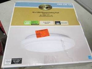 lot 104 image: hampton bay 16 inch led round ceili...