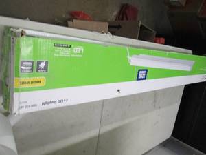 lot 109 image: 2 commercial electric 4ft led shopl...