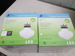 lot 133 image: 2 elite ceiling fan light kits ...