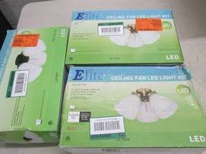 lot 136 image: 3 elite ceiling fan led light kits ...