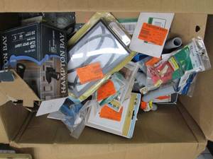 lot 141 image: box of electrical misc , outlet box...