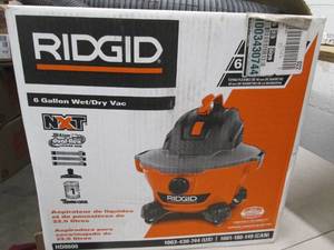 lot 145 image: rigid 6 gallon wet dry vac powers o...