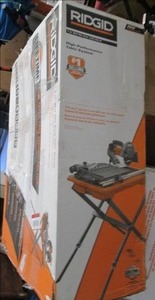 lot 146 image: rigid 7 inch wet tile saw with stan...