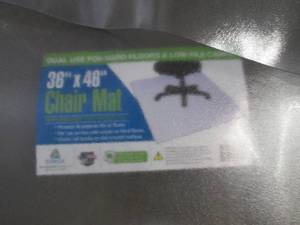 lot 176 image: 2 chair mats 36 inch x 46 inch ...