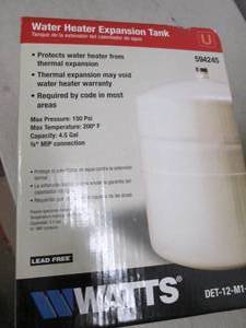 lot 186 image: water heater expansion tank 4.5 gal...
