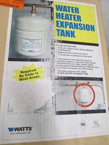 lot 196 image: water heater expansion tank ...