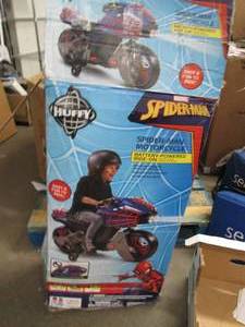lot 223 image: spiderman battery powered motorcycl...