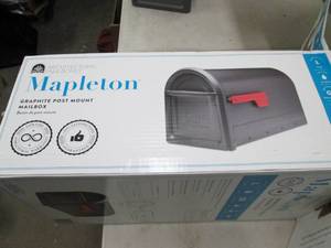 lot 237 image: mapleton graphite post mount mailbo...