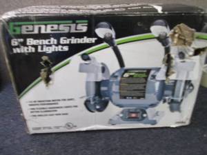 Genesis 6 BENCH GRINDER WITH LIGHT...