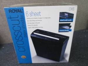 Royal 6 Sheet Crosss Cut Shredder o...