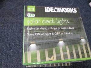 2- 3pks Ideaworks LED Solar Deck Li...