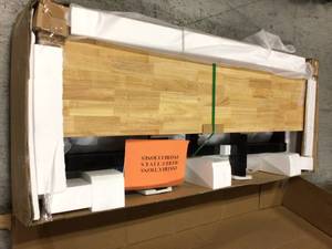 6 ft. Folding Adjustable Height Solid Wood Top Workbench by Husky