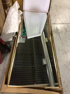 64.17 in. X 21.26 in. Modern Rectangle Oversized Gold Metal Framed Full Length Standing Mirror&nbsp&nbspCustomer Returns See Pictures