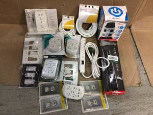 MIX LOT OF 4-Outlets  6 USB Spin Power AND MISC Various Sizes and Conditions&nbsp&nbspCustomer Returns See Pictures