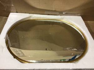 Medium Oval Gold Neo-Classical Mirror (24 in. H x 18 in. W)&nbsp&nbsp&nbspCustomer Returns See Pictures