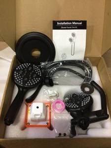 Single-Handle 24- -Spray Shower Faucet and Handheld Shower Combo with 5 in. Shower Head in Matte Black (Valve Included)&nbsp&nbsp&nbspCustomer Returns See Pictures