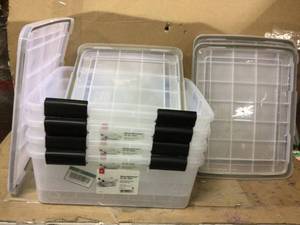 IRIS Weathertight Storage Box, 30.6 Quart, 6 Pack&nbsp&nbsp&nbspCustomer Returns See Pictures