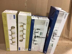 MIX LOT OF Progress Lighting Pacolet 6-Light Textured Black Chandelier&nbsp&nbsp&nbspCustomer Returns See Pictures