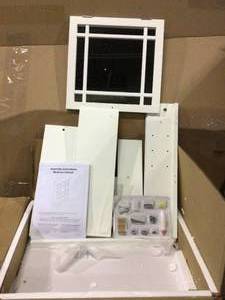 Albion 20 in. W x 24-18 in. H x 6-12 in. D Framed Surface-Mount Bathroom Medicine Cabinet in White&nbsp&nbsp&nbspCustomer Returns See Pictures