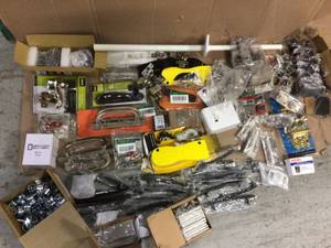 HUGE MIX LOT OF HARDWARE DOOR AND MISC ITEMS Various Sizes and Conditions&nbsp&nbspCustomer Returns See Pictures