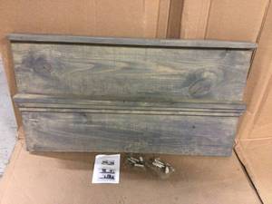Rustic Luxe 36 in. W x 10 in. D Floating Gray Decorative Shelves (Set of 2)&nbsp&nbspCustomer Returns See Pictures
