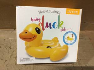 Yellow Duck Ride-On Pool Float&nbsp&nbspCustomer Returns See Pictures