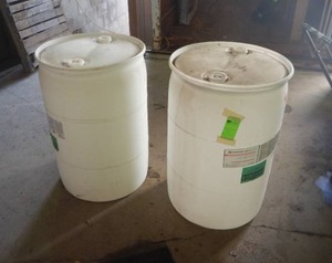 (2) 55-Gallon Plastic Drums