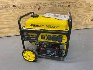 lot 7 image: CHAMPION 3650 Watt Electric Start Portable Generator w RV Outlet & Wireless Remote (CARB)