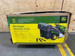 lot 39 image: JOHN DEERE 48 in. Twin Bagger for 100 Series Lawn Tractors
