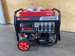 lot 4 image: A-iPower Portable Generator with Electric Start, 10,000 Watt Starting Power & 8,000 Watt Running Power, Large Fuel Tank for Extended Run Time