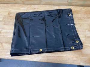 lot 109 image: STEINER Transparent Vinyl Welding Curtain, 6 ft H x 4 ftW x 0.014 in Thick