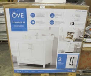 lot 507 image: OVE Decors Lourdes 36 In Bathroom Vanity - 36 in X 22 in X 34.5 in