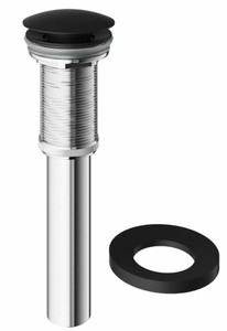 lot 546 image: VIGO Vessel Bathroom Sink Pop-Up Drain and Mounting Ring in Matte Black